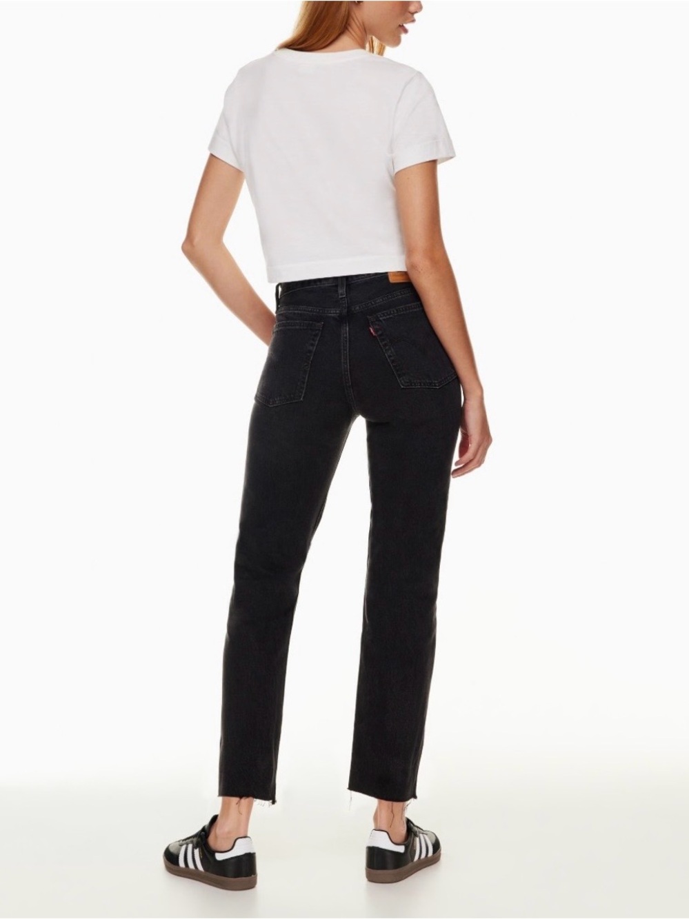 Levi’s Women’s Classic Wedgie Straight  Black High-Rise Cropped Jeans Size 27